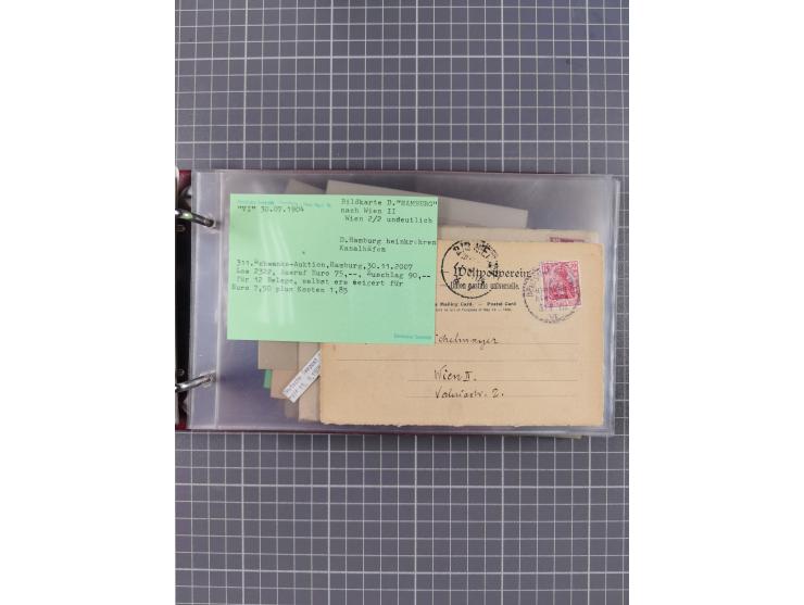 1891/1931, Sammlung “DASP LINIE HAMBURG-NEW YORK I-XXII” mit ca. 160 Briefen, Karten und GSK, dabei u.a. drei Bedarfsbelege a