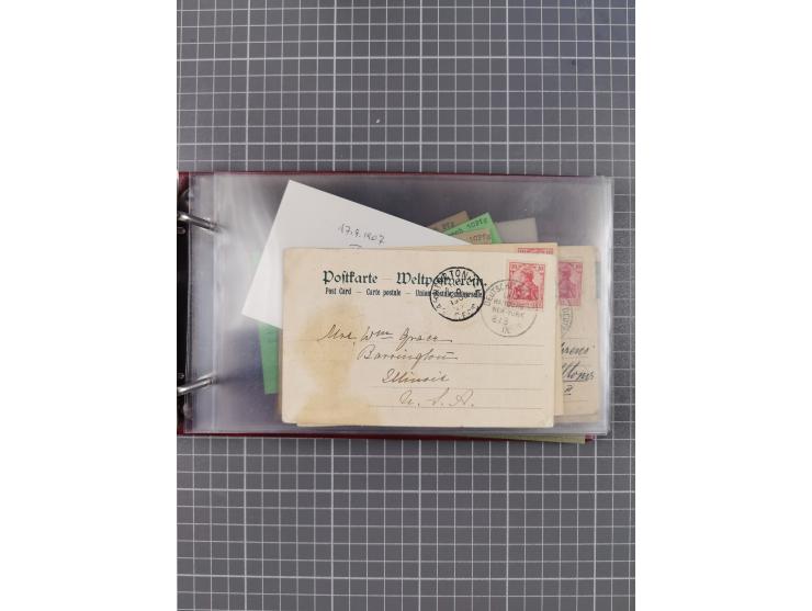 1891/1931, Sammlung “DASP LINIE HAMBURG-NEW YORK I-XXII” mit ca. 160 Briefen, Karten und GSK, dabei u.a. drei Bedarfsbelege a