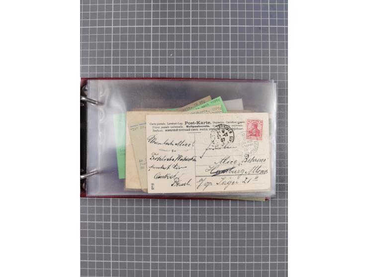 1891/1931, Sammlung “DASP LINIE HAMBURG-NEW YORK I-XXII” mit ca. 160 Briefen, Karten und GSK, dabei u.a. drei Bedarfsbelege a