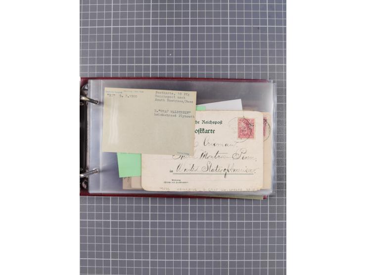 1891/1931, Sammlung “DASP LINIE HAMBURG-NEW YORK I-XXII” mit ca. 160 Briefen, Karten und GSK, dabei u.a. drei Bedarfsbelege a