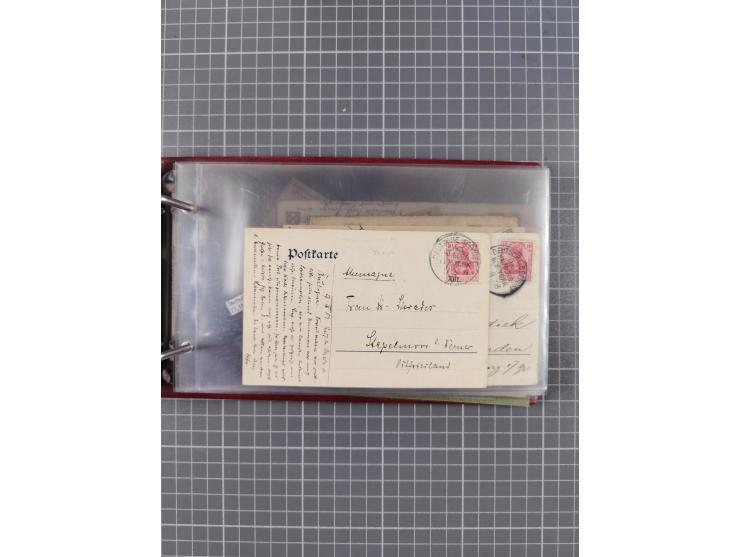 1891/1931, Sammlung “DASP LINIE HAMBURG-NEW YORK I-XXII” mit ca. 160 Briefen, Karten und GSK, dabei u.a. drei Bedarfsbelege a