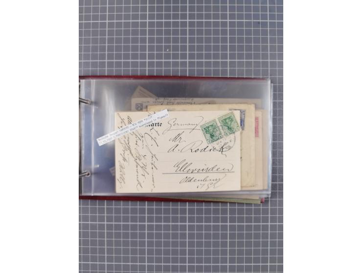 1891/1931, Sammlung “DASP LINIE HAMBURG-NEW YORK I-XXII” mit ca. 160 Briefen, Karten und GSK, dabei u.a. drei Bedarfsbelege a