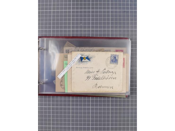 1891/1931, Sammlung “DASP LINIE HAMBURG-NEW YORK I-XXII” mit ca. 160 Briefen, Karten und GSK, dabei u.a. drei Bedarfsbelege a