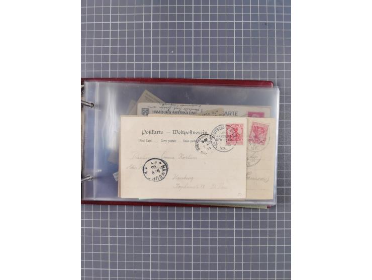 1891/1931, Sammlung “DASP LINIE HAMBURG-NEW YORK I-XXII” mit ca. 160 Briefen, Karten und GSK, dabei u.a. drei Bedarfsbelege a