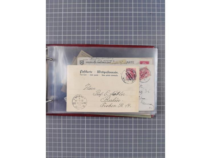 1891/1931, Sammlung “DASP LINIE HAMBURG-NEW YORK I-XXII” mit ca. 160 Briefen, Karten und GSK, dabei u.a. drei Bedarfsbelege a