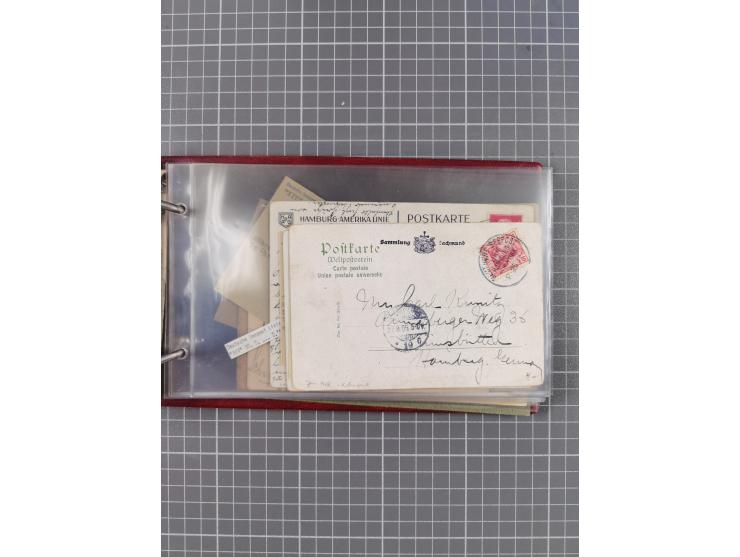 1891/1931, Sammlung “DASP LINIE HAMBURG-NEW YORK I-XXII” mit ca. 160 Briefen, Karten und GSK, dabei u.a. drei Bedarfsbelege a