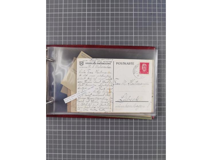 1891/1931, Sammlung “DASP LINIE HAMBURG-NEW YORK I-XXII” mit ca. 160 Briefen, Karten und GSK, dabei u.a. drei Bedarfsbelege a