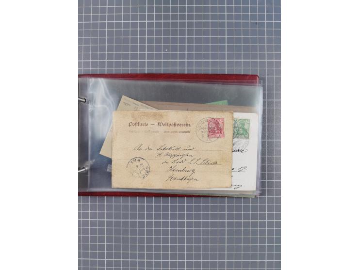 1891/1931, Sammlung “DASP LINIE HAMBURG-NEW YORK I-XXII” mit ca. 160 Briefen, Karten und GSK, dabei u.a. drei Bedarfsbelege a