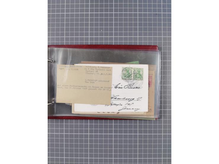 1891/1931, Sammlung “DASP LINIE HAMBURG-NEW YORK I-XXII” mit ca. 160 Briefen, Karten und GSK, dabei u.a. drei Bedarfsbelege a