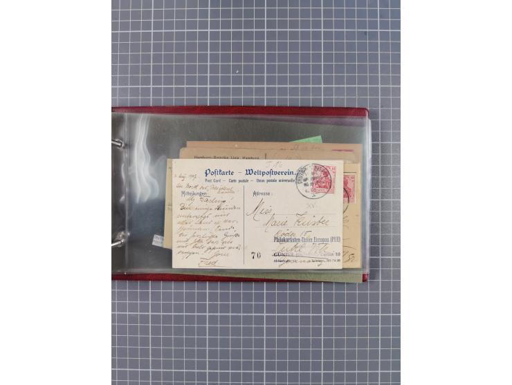 1891/1931, Sammlung “DASP LINIE HAMBURG-NEW YORK I-XXII” mit ca. 160 Briefen, Karten und GSK, dabei u.a. drei Bedarfsbelege a