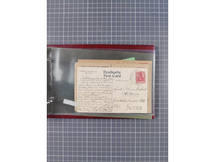 1891/1931, Sammlung “DASP LINIE HAMBURG-NEW YORK I-XXII” mit ca. 160 Briefen, Karten und GSK, dabei u.a. drei Bedarfsbelege a