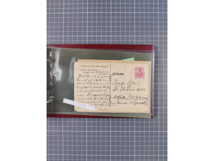 1891/1931, Sammlung “DASP LINIE HAMBURG-NEW YORK I-XXII” mit ca. 160 Briefen, Karten und GSK, dabei u.a. drei Bedarfsbelege a