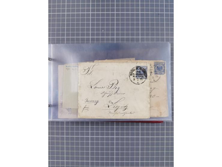 1891/1931, Sammlung “DASP LINIE HAMBURG-NEW YORK I-XXII” mit ca. 160 Briefen, Karten und GSK, dabei u.a. drei Bedarfsbelege a