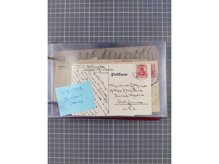 1891/1931, Sammlung “DASP LINIE HAMBURG-NEW YORK I-XXII” mit ca. 160 Briefen, Karten und GSK, dabei u.a. drei Bedarfsbelege a