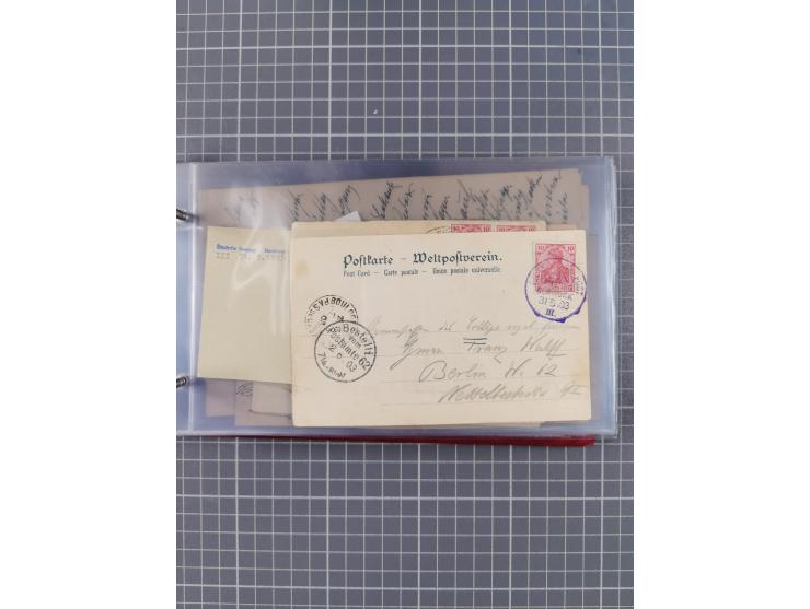 1891/1931, Sammlung “DASP LINIE HAMBURG-NEW YORK I-XXII” mit ca. 160 Briefen, Karten und GSK, dabei u.a. drei Bedarfsbelege a
