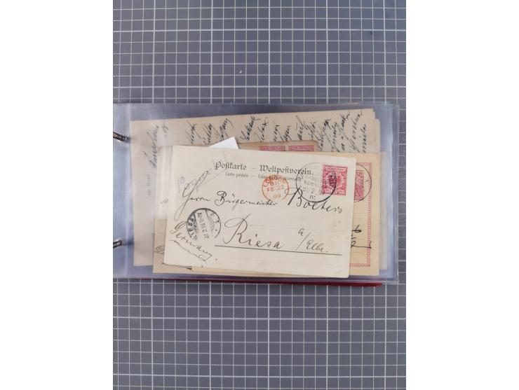 1891/1931, Sammlung “DASP LINIE HAMBURG-NEW YORK I-XXII” mit ca. 160 Briefen, Karten und GSK, dabei u.a. drei Bedarfsbelege a