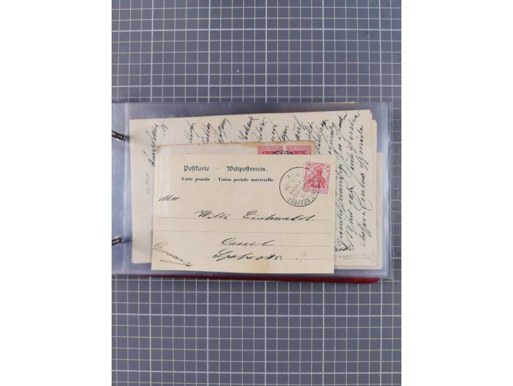 1891/1931, Sammlung “DASP LINIE HAMBURG-NEW YORK I-XXII” mit ca. 160 Briefen, Karten und GSK, dabei u.a. drei Bedarfsbelege a