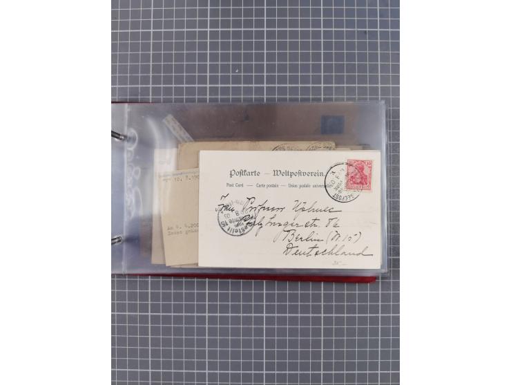 1891/1931, Sammlung “DASP LINIE HAMBURG-NEW YORK I-XXII” mit ca. 160 Briefen, Karten und GSK, dabei u.a. drei Bedarfsbelege a