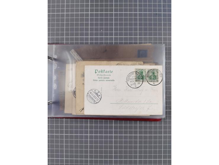 1891/1931, Sammlung “DASP LINIE HAMBURG-NEW YORK I-XXII” mit ca. 160 Briefen, Karten und GSK, dabei u.a. drei Bedarfsbelege a