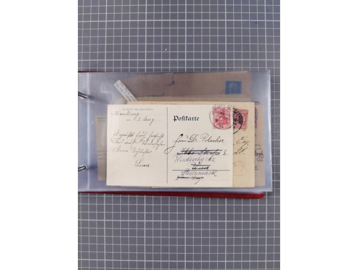 1891/1931, Sammlung “DASP LINIE HAMBURG-NEW YORK I-XXII” mit ca. 160 Briefen, Karten und GSK, dabei u.a. drei Bedarfsbelege a