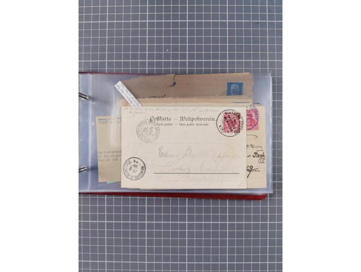 1891/1931, Sammlung “DASP LINIE HAMBURG-NEW YORK I-XXII” mit ca. 160 Briefen, Karten und GSK, dabei u.a. drei Bedarfsbelege a