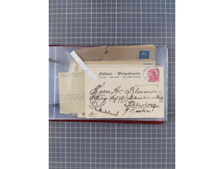 1891/1931, Sammlung “DASP LINIE HAMBURG-NEW YORK I-XXII” mit ca. 160 Briefen, Karten und GSK, dabei u.a. drei Bedarfsbelege a