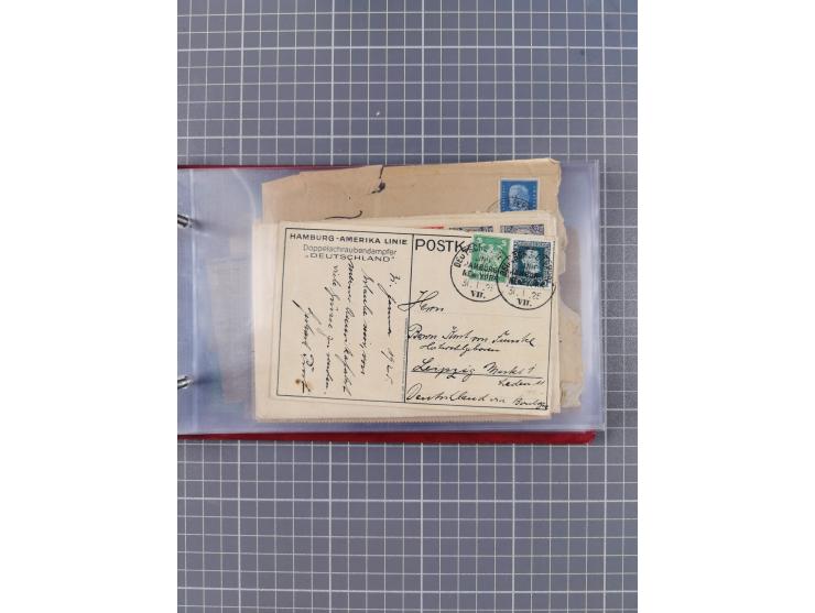 1891/1931, Sammlung “DASP LINIE HAMBURG-NEW YORK I-XXII” mit ca. 160 Briefen, Karten und GSK, dabei u.a. drei Bedarfsbelege a