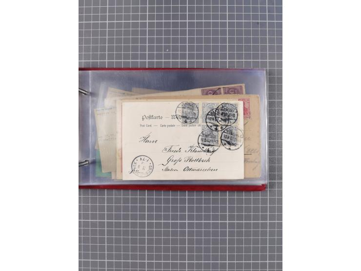 1891/1931, Sammlung “DASP LINIE HAMBURG-NEW YORK I-XXII” mit ca. 160 Briefen, Karten und GSK, dabei u.a. drei Bedarfsbelege a