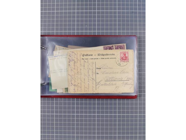 1891/1931, Sammlung “DASP LINIE HAMBURG-NEW YORK I-XXII” mit ca. 160 Briefen, Karten und GSK, dabei u.a. drei Bedarfsbelege a