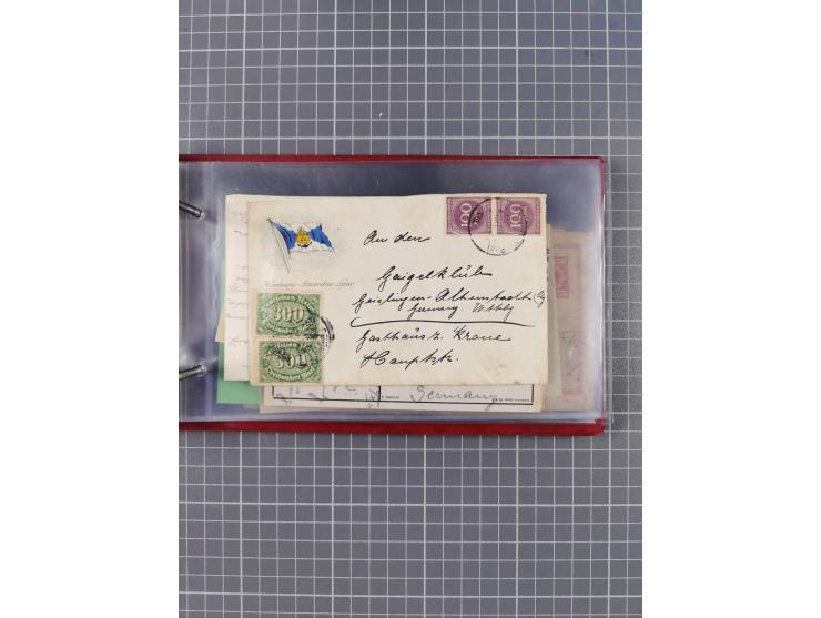 1891/1931, Sammlung “DASP LINIE HAMBURG-NEW YORK I-XXII” mit ca. 160 Briefen, Karten und GSK, dabei u.a. drei Bedarfsbelege a