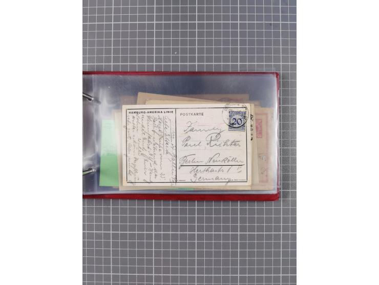 1891/1931, Sammlung “DASP LINIE HAMBURG-NEW YORK I-XXII” mit ca. 160 Briefen, Karten und GSK, dabei u.a. drei Bedarfsbelege a