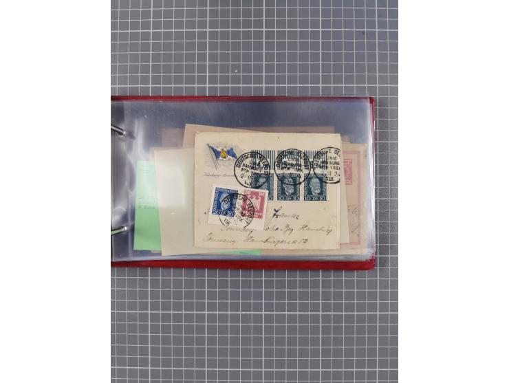1891/1931, Sammlung “DASP LINIE HAMBURG-NEW YORK I-XXII” mit ca. 160 Briefen, Karten und GSK, dabei u.a. drei Bedarfsbelege a
