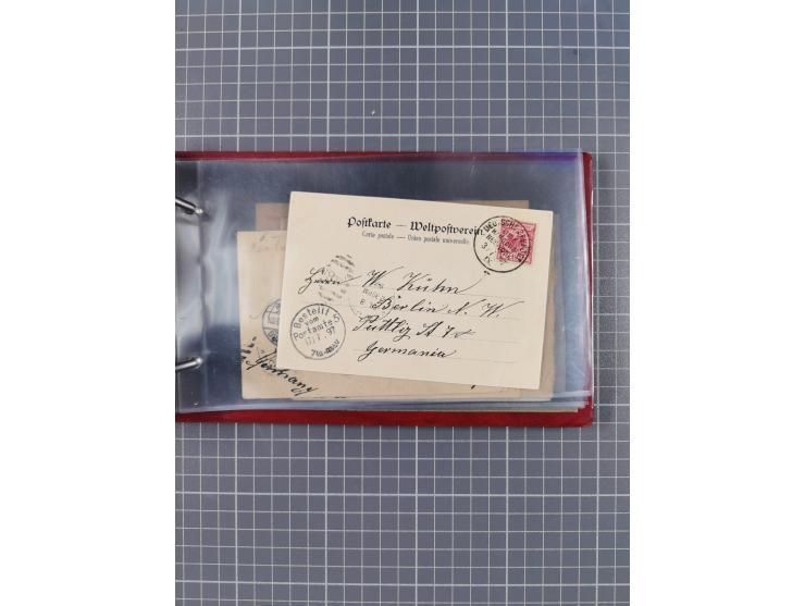 1891/1931, Sammlung “DASP LINIE HAMBURG-NEW YORK I-XXII” mit ca. 160 Briefen, Karten und GSK, dabei u.a. drei Bedarfsbelege a