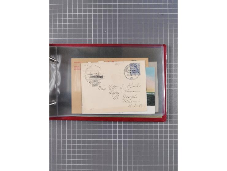 1891/1931, Sammlung “DASP LINIE HAMBURG-NEW YORK I-XXII” mit ca. 160 Briefen, Karten und GSK, dabei u.a. drei Bedarfsbelege a