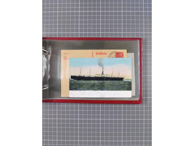 1891/1931, Sammlung “DASP LINIE HAMBURG-NEW YORK I-XXII” mit ca. 160 Briefen, Karten und GSK, dabei u.a. drei Bedarfsbelege a