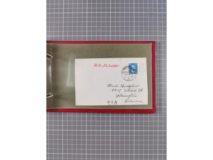 1891/1931, Sammlung “DASP LINIE HAMBURG-NEW YORK I-XXII” mit ca. 160 Briefen, Karten und GSK, dabei u.a. drei Bedarfsbelege a