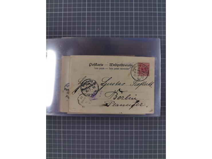 1891/1931, Sammlung “DASP LINIE HAMBURG-NEW YORK I-XXII” mit ca. 160 Briefen, Karten und GSK, dabei u.a. drei Bedarfsbelege a