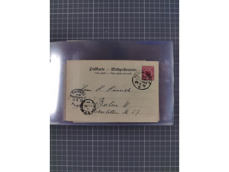 1891/1931, Sammlung “DASP LINIE HAMBURG-NEW YORK I-XXII” mit ca. 160 Briefen, Karten und GSK, dabei u.a. drei Bedarfsbelege a