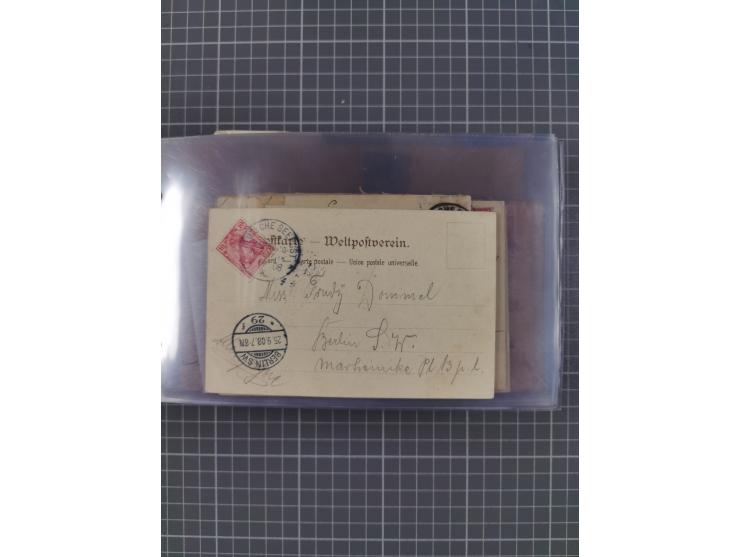 1891/1931, Sammlung “DASP LINIE HAMBURG-NEW YORK I-XXII” mit ca. 160 Briefen, Karten und GSK, dabei u.a. drei Bedarfsbelege a