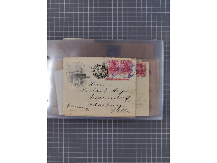 1891/1931, Sammlung “DASP LINIE HAMBURG-NEW YORK I-XXII” mit ca. 160 Briefen, Karten und GSK, dabei u.a. drei Bedarfsbelege a