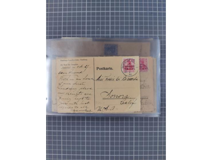 1891/1931, Sammlung “DASP LINIE HAMBURG-NEW YORK I-XXII” mit ca. 160 Briefen, Karten und GSK, dabei u.a. drei Bedarfsbelege a