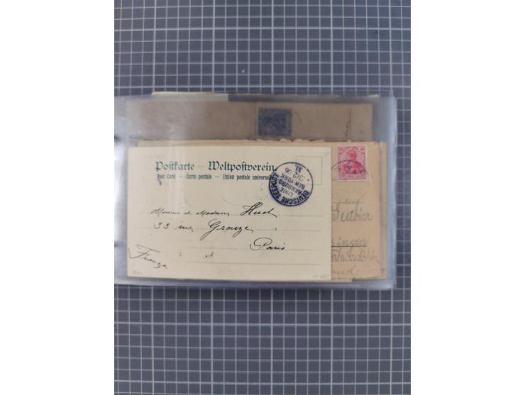 1891/1931, Sammlung “DASP LINIE HAMBURG-NEW YORK I-XXII” mit ca. 160 Briefen, Karten und GSK, dabei u.a. drei Bedarfsbelege a