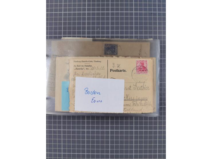 1891/1931, Sammlung “DASP LINIE HAMBURG-NEW YORK I-XXII” mit ca. 160 Briefen, Karten und GSK, dabei u.a. drei Bedarfsbelege a