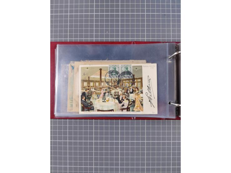 1891/1931, Sammlung “DASP LINIE HAMBURG-NEW YORK I-XXII” mit ca. 160 Briefen, Karten und GSK, dabei u.a. drei Bedarfsbelege a