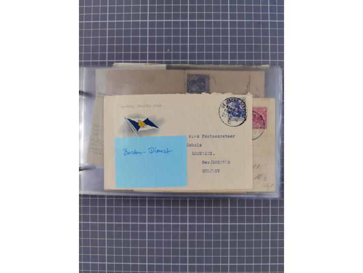 1891/1931, Sammlung “DASP LINIE HAMBURG-NEW YORK I-XXII” mit ca. 160 Briefen, Karten und GSK, dabei u.a. drei Bedarfsbelege a