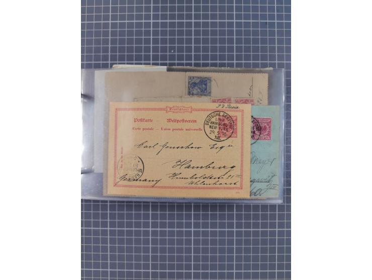 1891/1931, Sammlung “DASP LINIE HAMBURG-NEW YORK I-XXII” mit ca. 160 Briefen, Karten und GSK, dabei u.a. drei Bedarfsbelege a