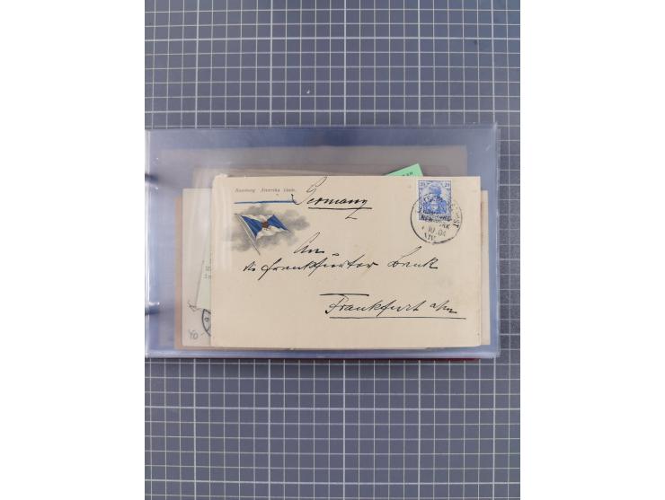 1891/1931, Sammlung “DASP LINIE HAMBURG-NEW YORK I-XXII” mit ca. 160 Briefen, Karten und GSK, dabei u.a. drei Bedarfsbelege a