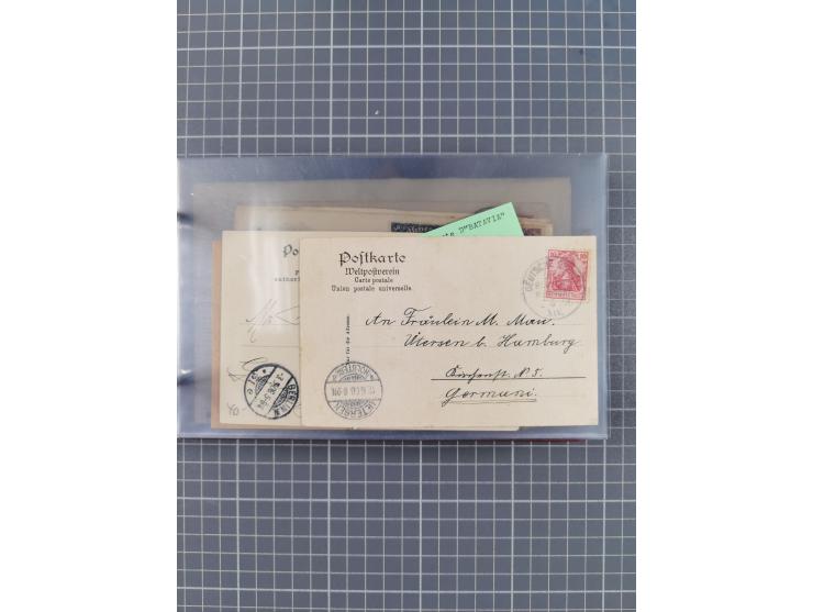 1891/1931, Sammlung “DASP LINIE HAMBURG-NEW YORK I-XXII” mit ca. 160 Briefen, Karten und GSK, dabei u.a. drei Bedarfsbelege a