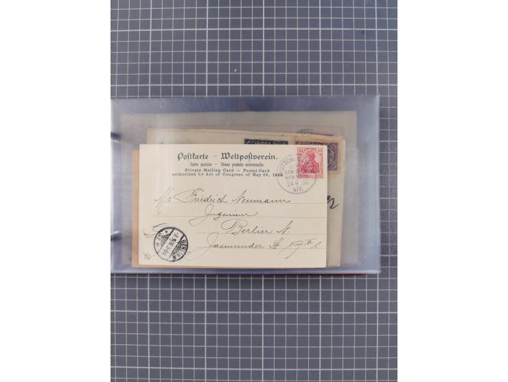 1891/1931, Sammlung “DASP LINIE HAMBURG-NEW YORK I-XXII” mit ca. 160 Briefen, Karten und GSK, dabei u.a. drei Bedarfsbelege a