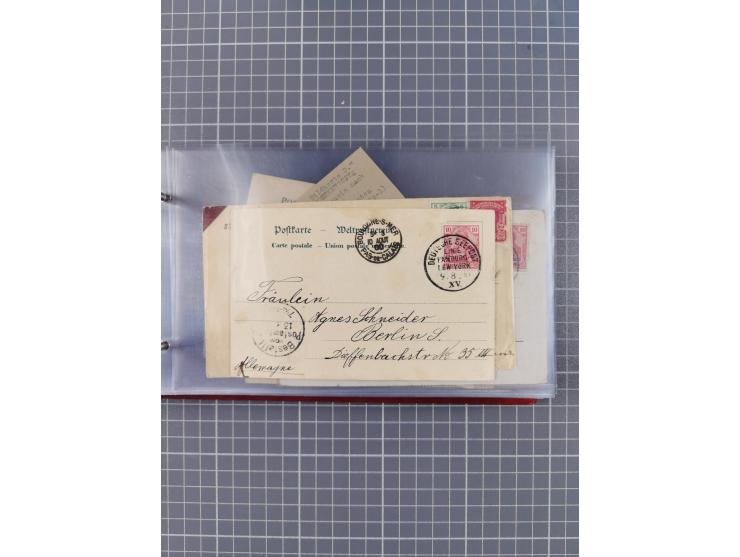 1891/1931, Sammlung “DASP LINIE HAMBURG-NEW YORK I-XXII” mit ca. 160 Briefen, Karten und GSK, dabei u.a. drei Bedarfsbelege a